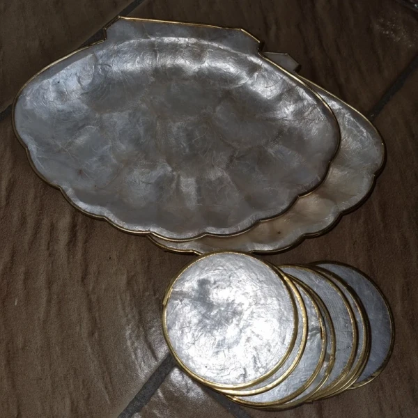 Dessous de verre nacré