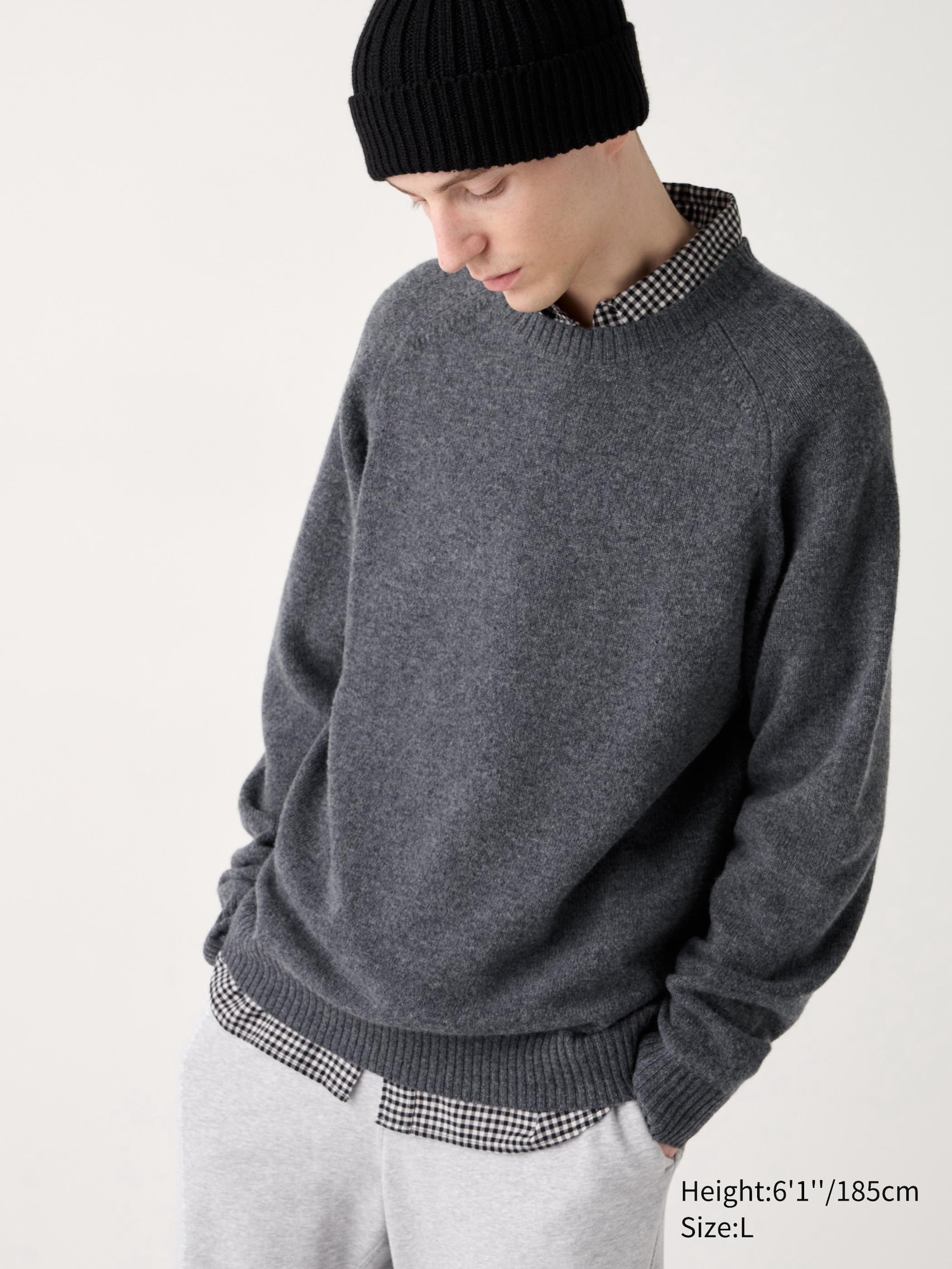 Pull à col rond en laine mélangée Goggle - C.P. COMPANY - GRIS - Bongénie