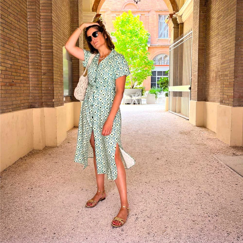 Patron de couture robe longue Dolce | Pretty Mercerie