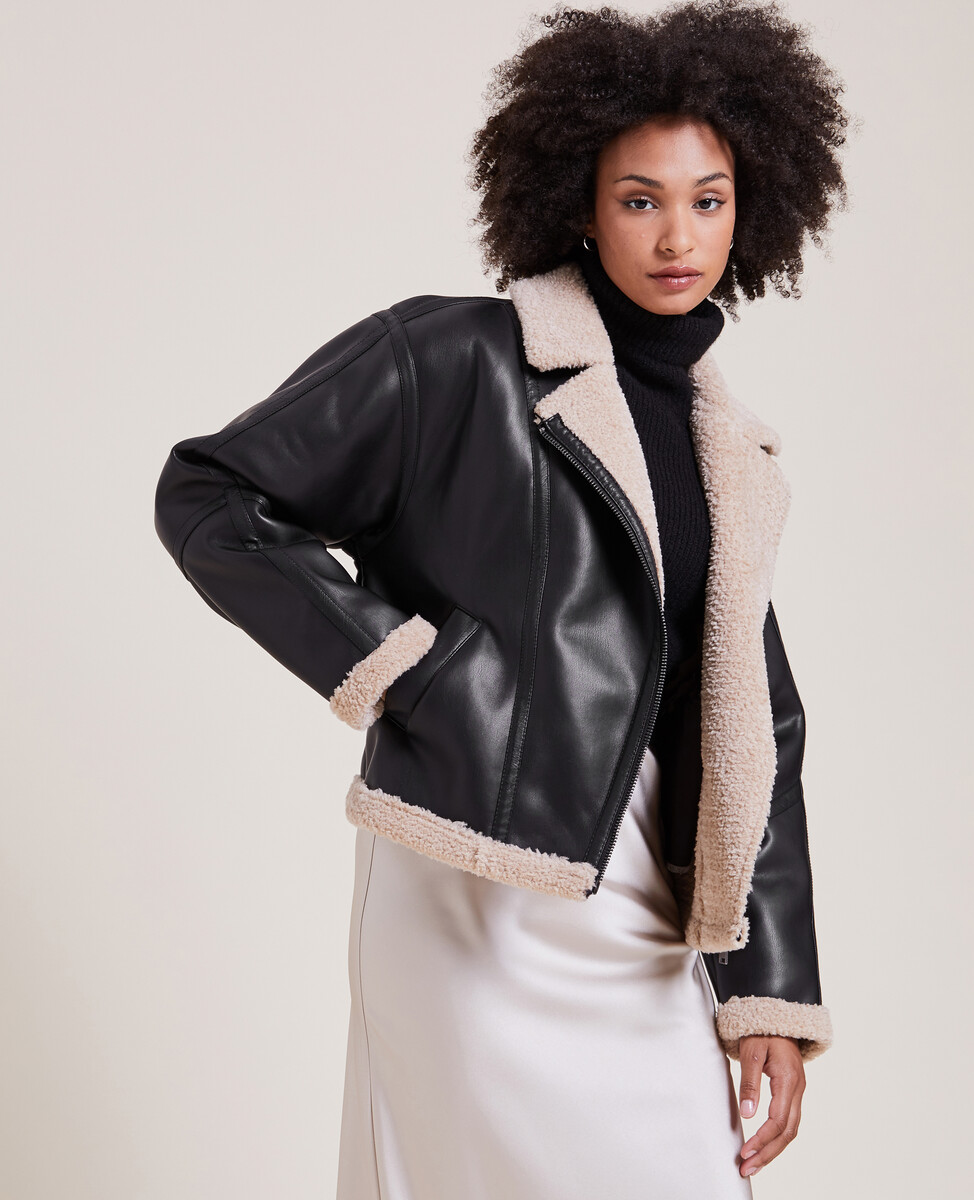 Blouson aviateur avec sherpa