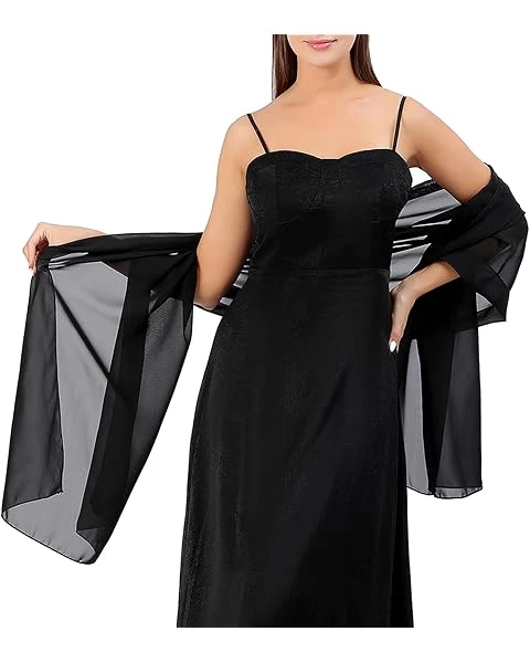 PANTONIGHT | Long Chiffon Sheer Scarf For womens