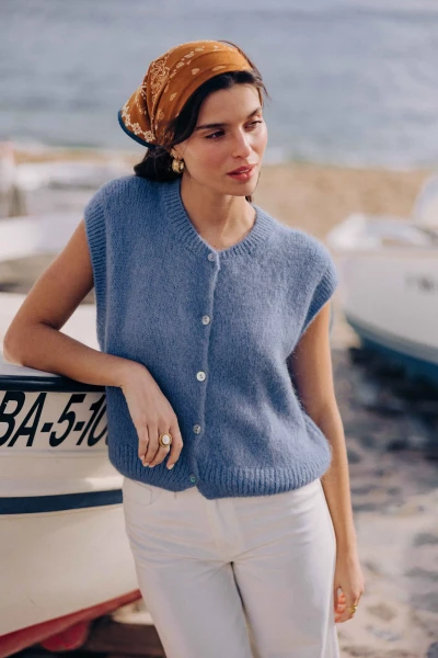 Gilet Margarida bleu