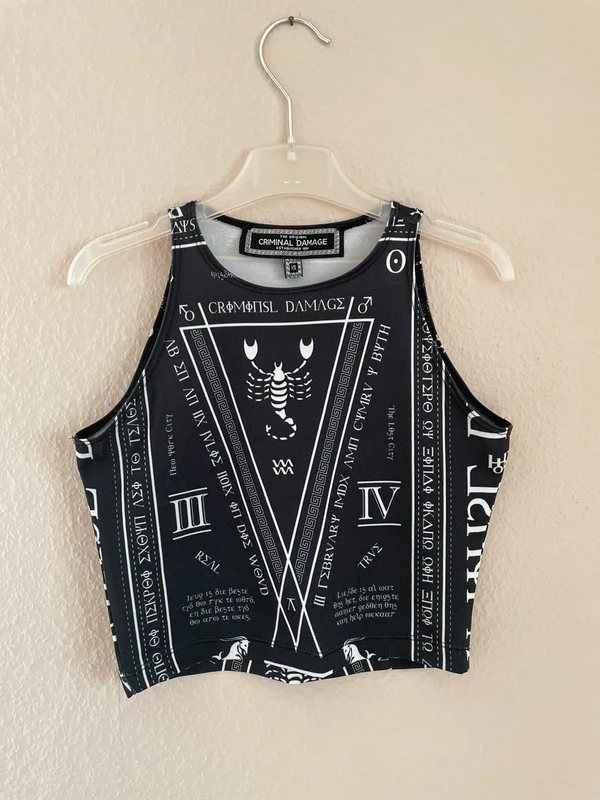 Dunkelgraues Crop-Top