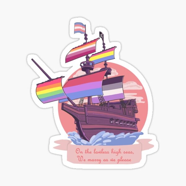 Bateau de pirate de fierté | Sticker