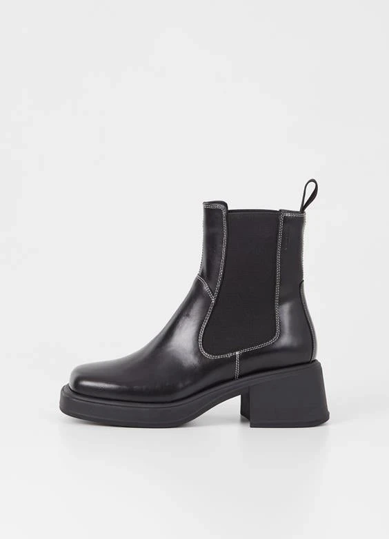 Bottines en cuir certifié | noir "dorah - black white" Vagabond