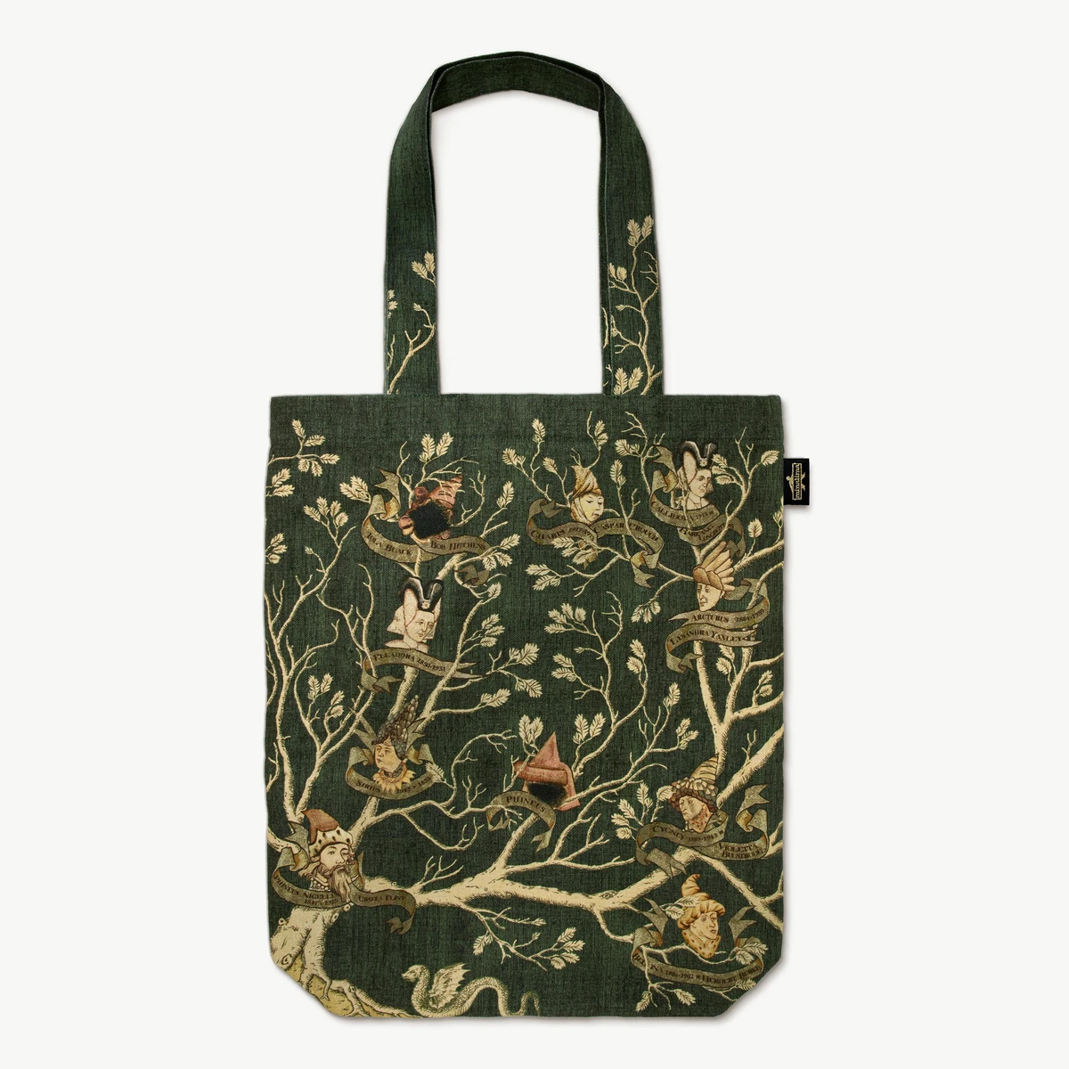 Black Family Tapestry - Family Tree Deluxe Tote Bag - MinaLima