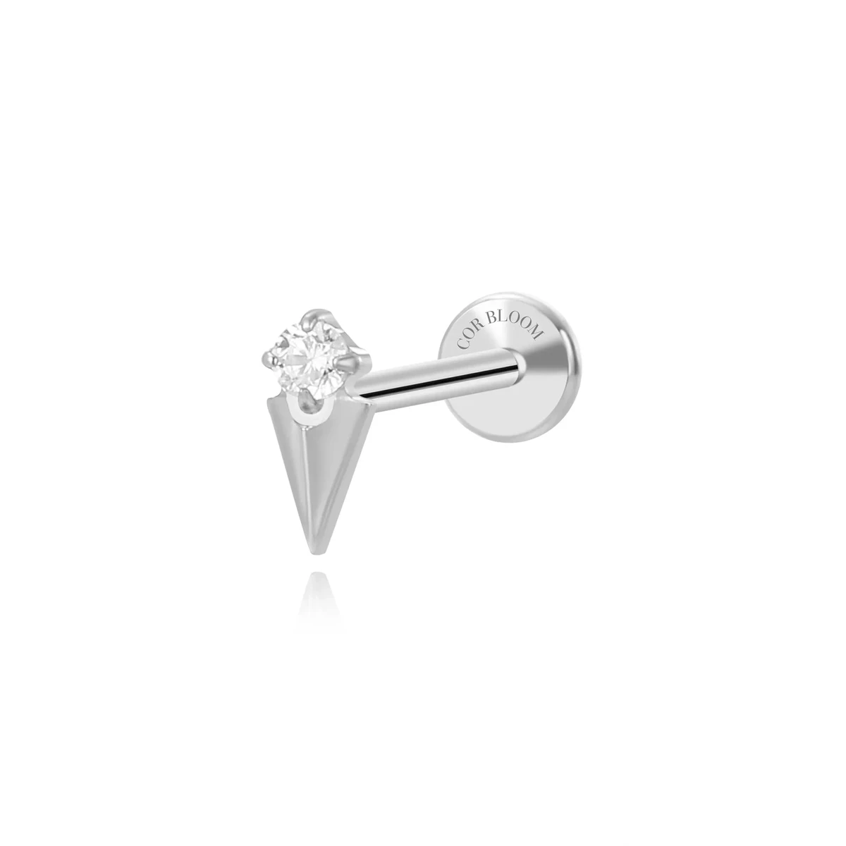 Implant-grade Titanium Flat Back Piercing Stud For Helix Piercings