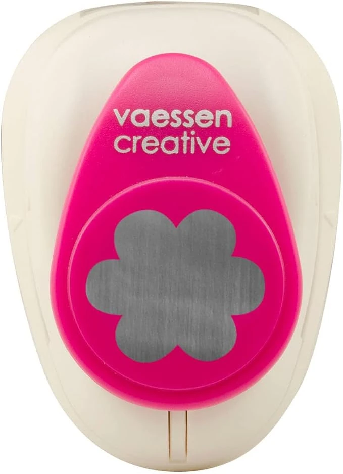 Vaessen Creative Perforatrice de Papier, Taille M, Fleur, Pour Projets DIY, Scrapbooking, Création de Cartes et Plus, Pourpre