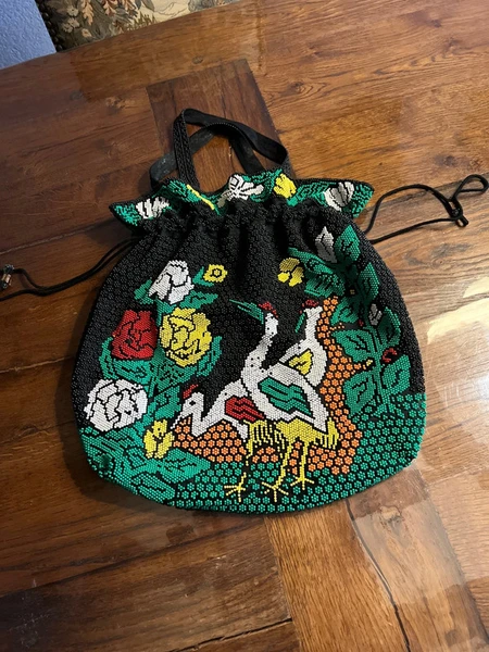 Sac en perles vintage année 70