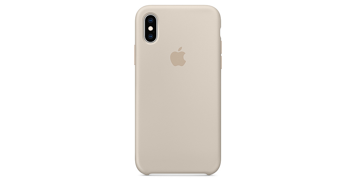 Coque en silicone pour iPhone XS - Gris sable