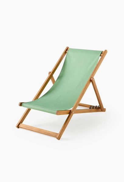 Chilienne, 56,5x97x87cm, en bois d'acacia et coton VERT MONOPRIX