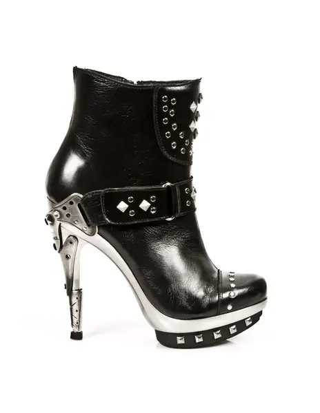 ANKLE BOOT BLACK PLATF.ACERO  M-PUNK003-C1