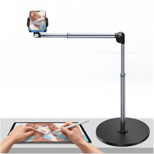 yAyusi Support Telephone pour Filmer, Bras Articulé Telephone Support pour iPhone, 30 CM Long, Réglable et Pliable, Adapté à la Diffusion en Direct, à la Peinture et à L'enregistrement Vidéo de