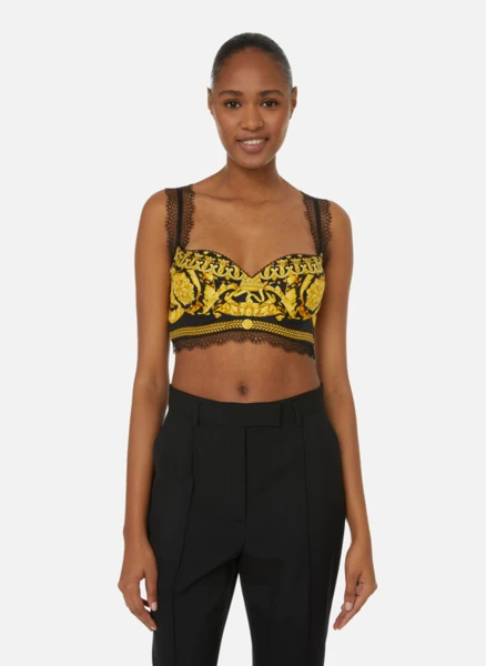 Top Barocco en soie | Multicolore