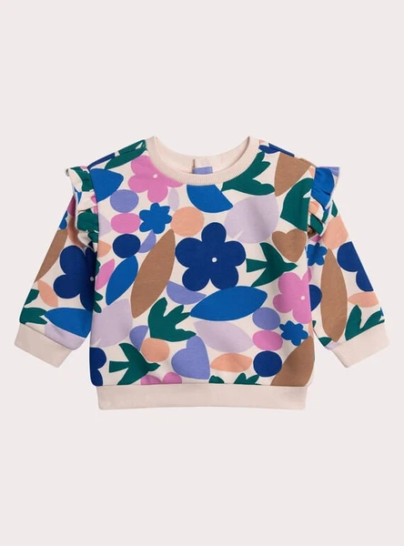 Sweat-shirt fleuri pour bébé fille