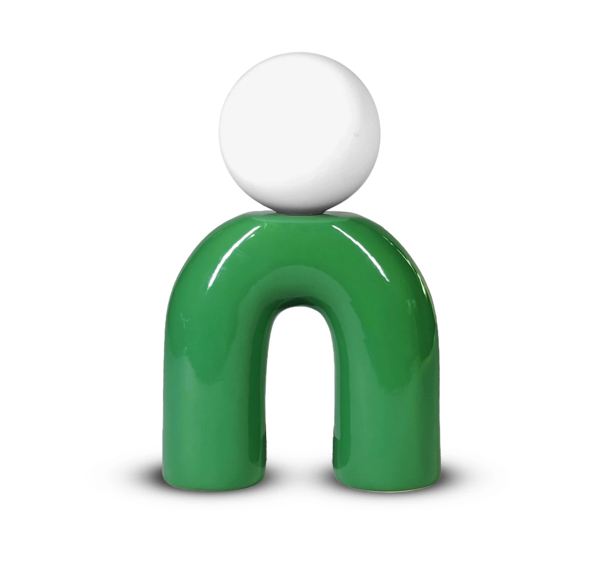 Lampe Pop u, céramique, vert, H.28.5 cm, G9 | Leroy Merlin