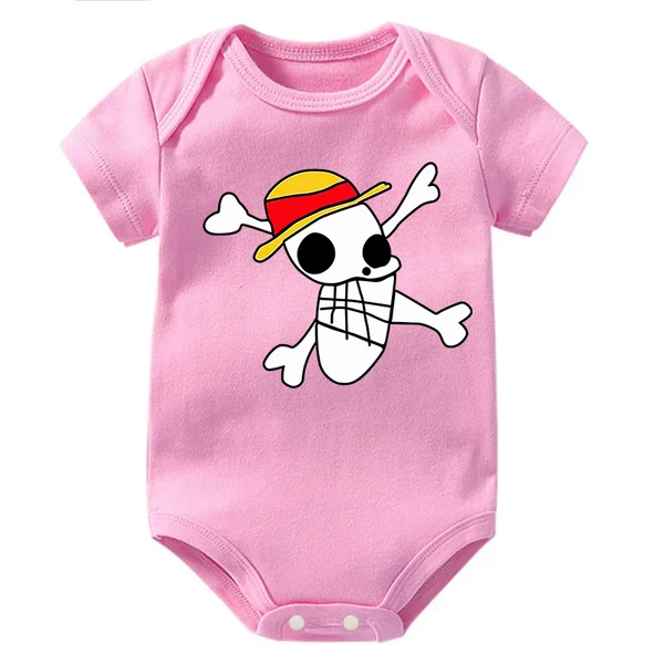 Luffy’s Flag Drawing Organic cotton baby bodysuit - One Piece Universe - The Best Store for One Piece Merchandise