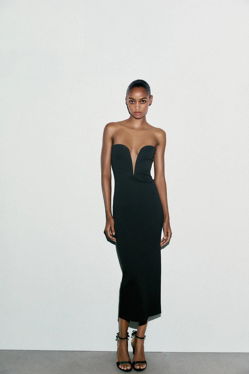 ROBE MIDI ENCOLURE CŒUR