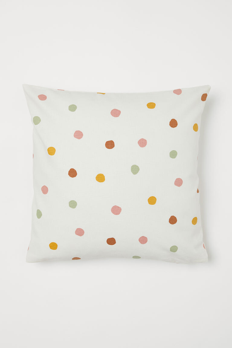 Housse de coussin à pois