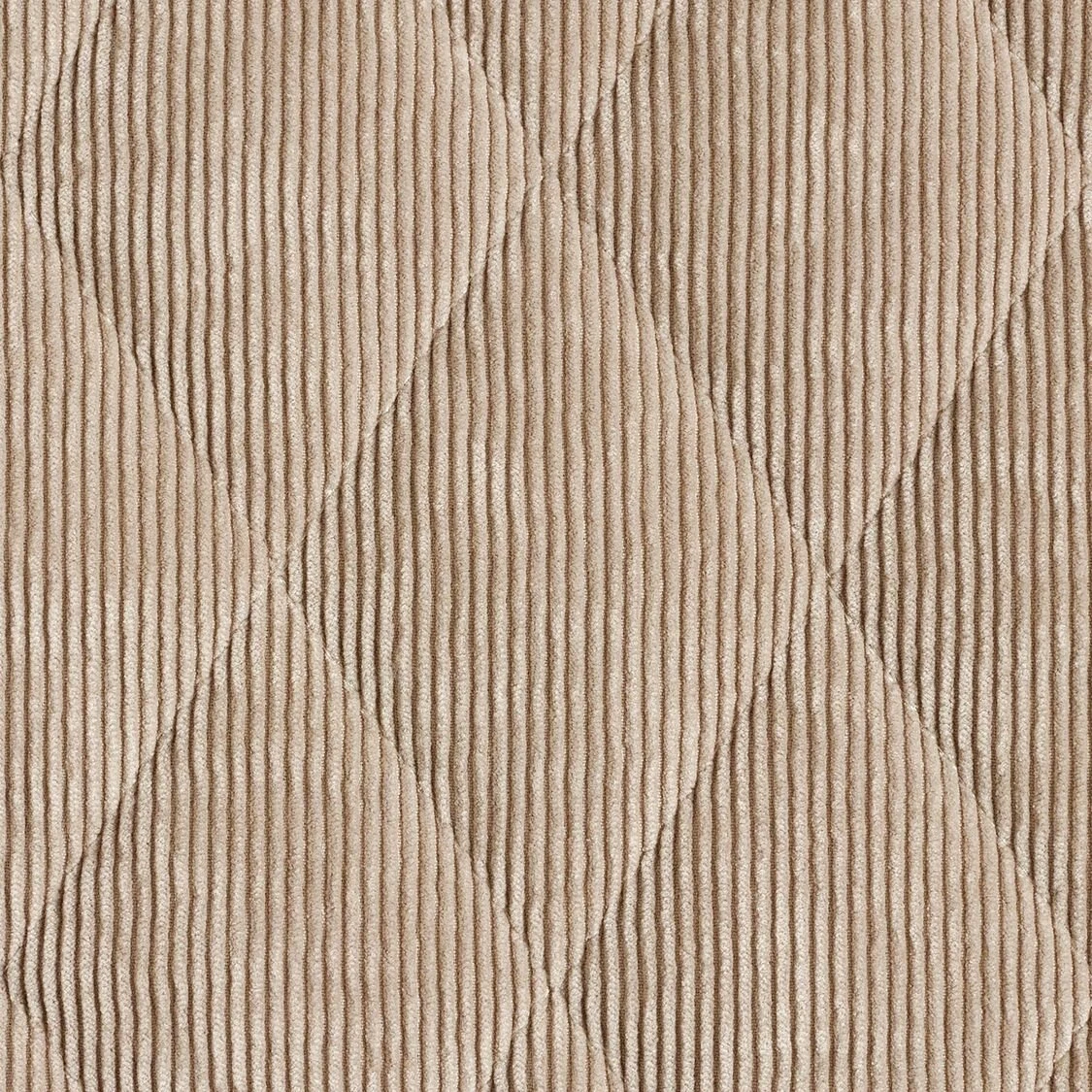 Tissu matelassé Velours côtelé à losanges avec envers fourrure – taupe - Idéal pour Gilet