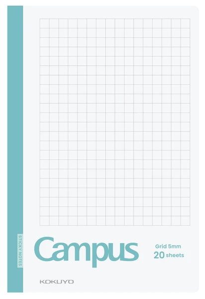 Campus Foldable Sticky Notes Large 5mm Grid Ruled 20 Sheets