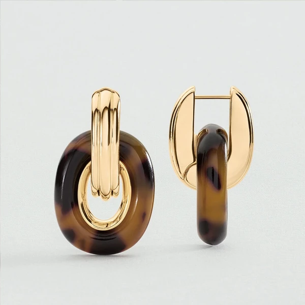 Créoles PALAIS ROYAL - Ecaille / Doré