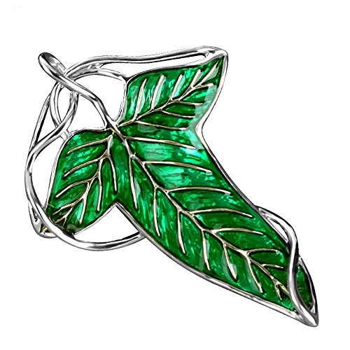 Lord of the Rings Elven Leaf Brooch with Chain Necklace