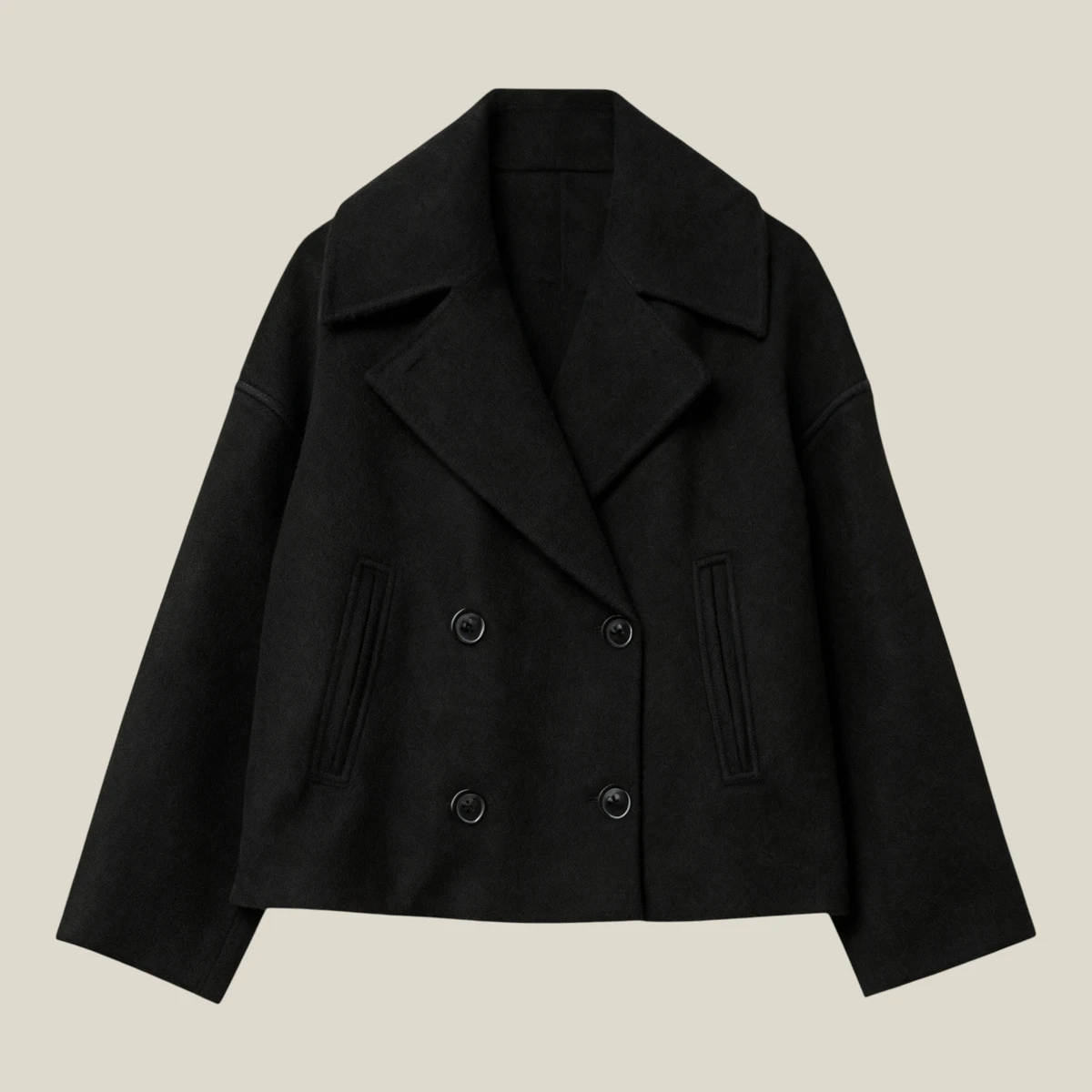 Estelle | Veste Femme Élégante Courte à Double Boutonnage