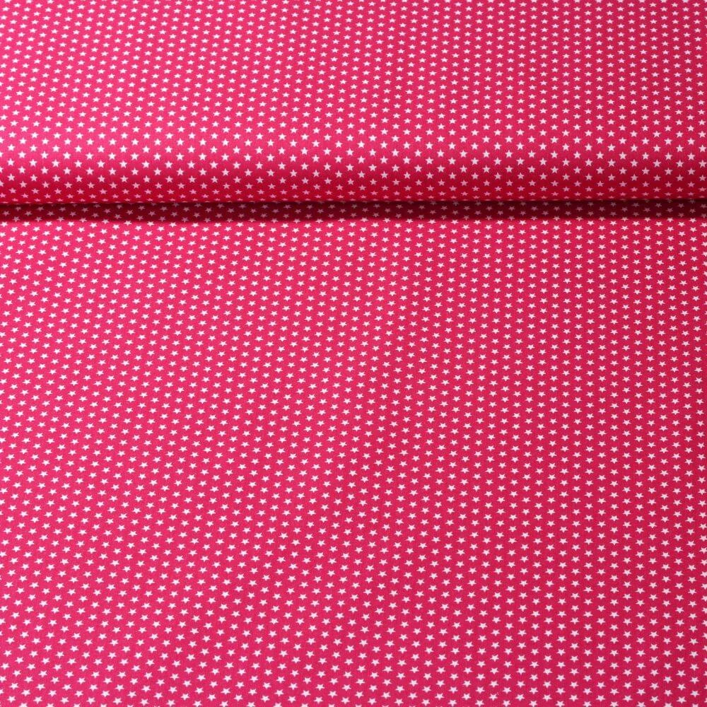 Popeline de coton Stella - Mini étoiles Baies Blanc