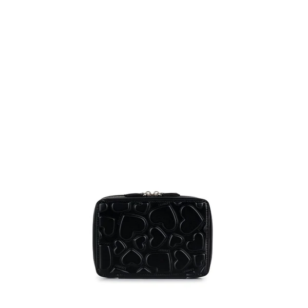 Le Tasha- Trousse à bijoux en cuir vegan noire