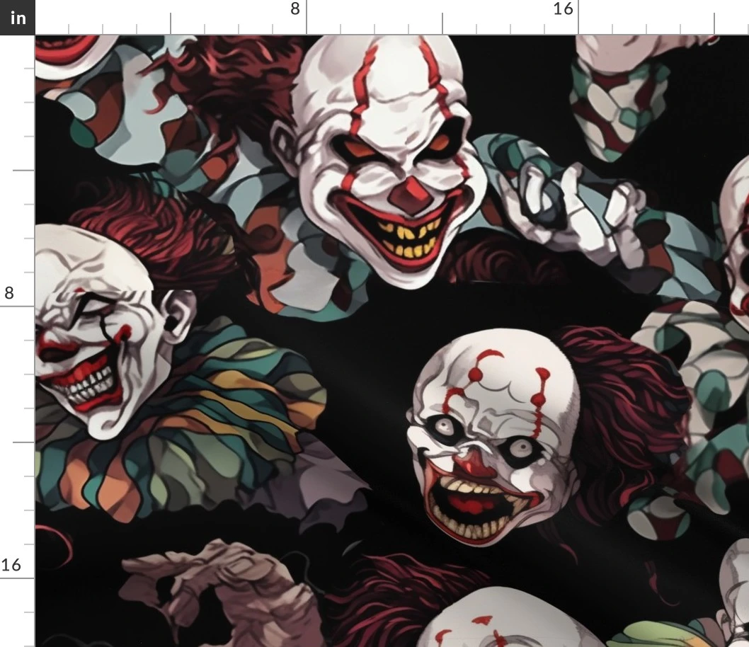 Clowns Laughing at You Fabric | Spoonflower