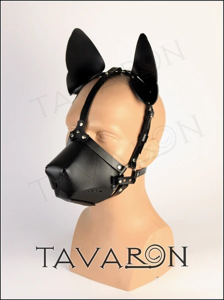 Leather dog mask, puppy mask, petplay mask, pet play hood