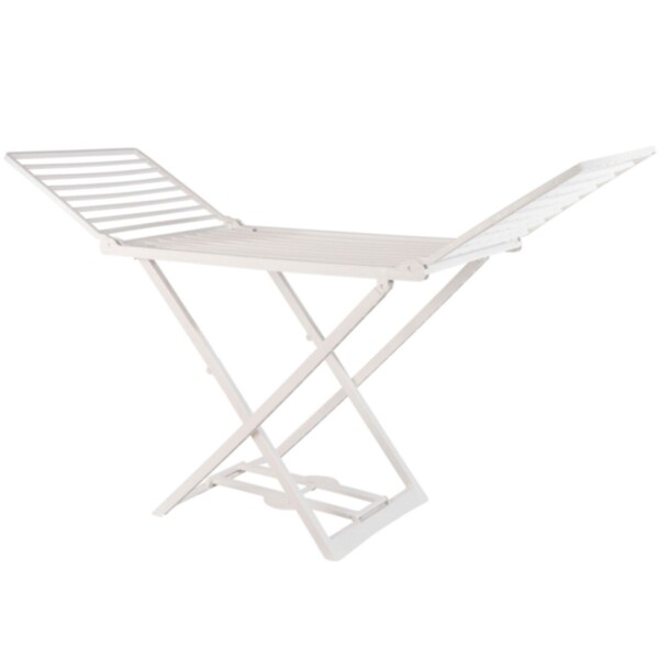 Étendoir à linge pliable papillon plastique blanc