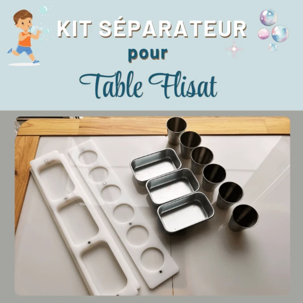 Parfait pour 1 table flisat - 1 kit séparateur bacs trofast