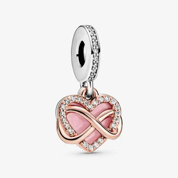 Charm Pendant Cœur Infini Scintillant