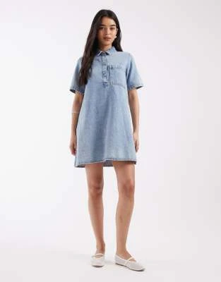 JJXX - Robe courte en jean - Bleu clair
