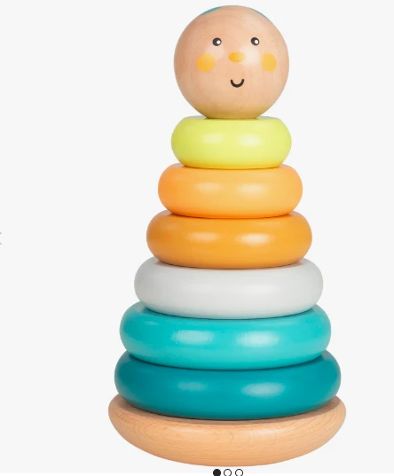 Jouet tour à empiler en bois crazy jungle