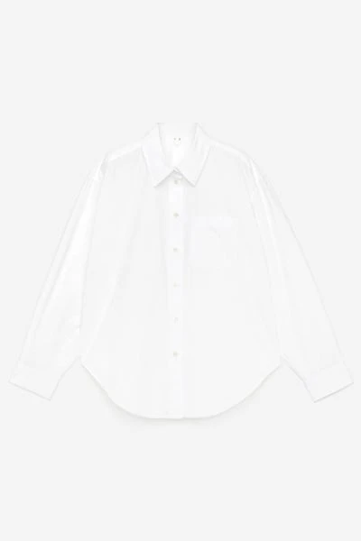 Chemise oversize en coton – Blanc – Femme – ARKET FR
