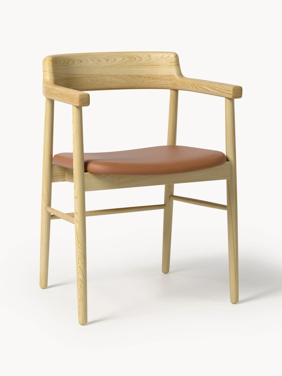 Chaise de salle à manger en chêne Bohr
