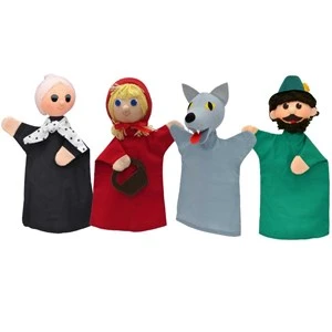 Set 4 marionnettes chaperon rouge