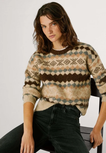 CELESTINE - Pullover - chocolate brown - XL