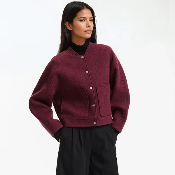 Blouson court pressionné