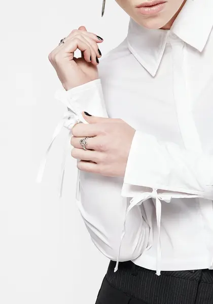 Willow Lace Up Back Crop Shirt