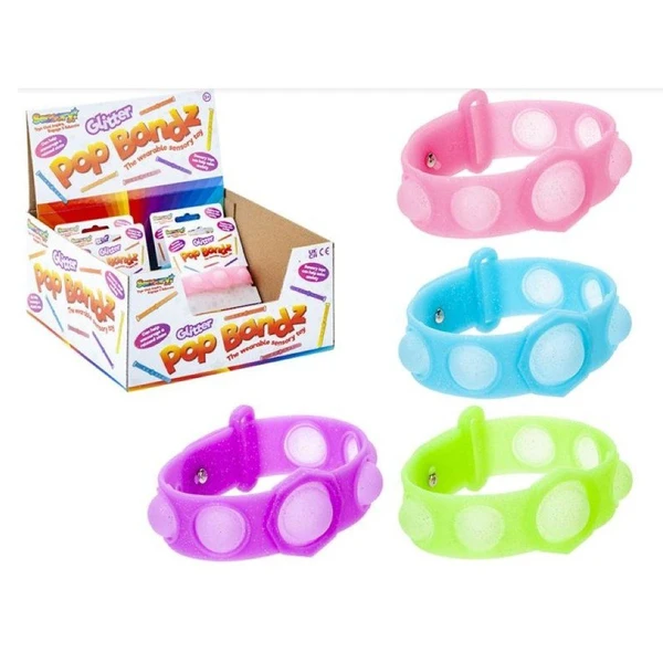 Glitter Pop Bands Wristbands Sensory