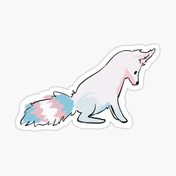 renard trans | drapeau de fierté subtile | Sticker