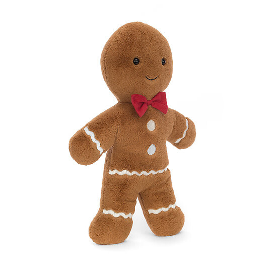 Peluche jellycat fred le pain d'épice - jolly gingerbread fred original - jgb3f 19cm