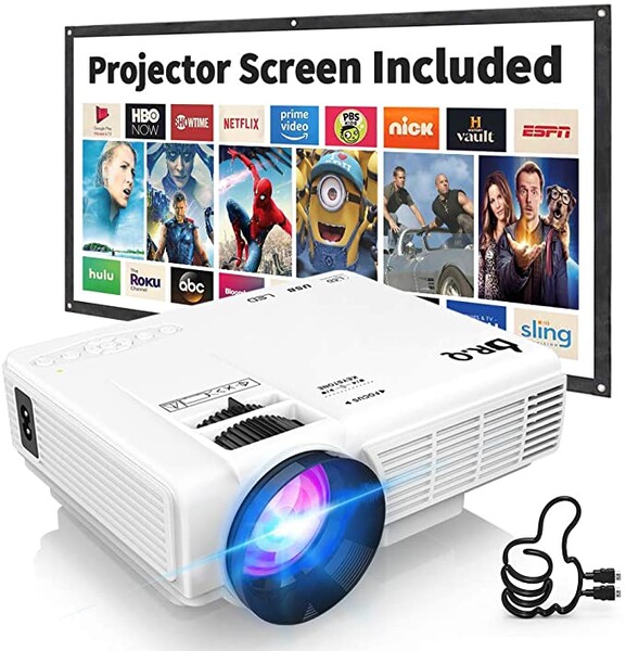 Projecteur HI-04 DR.Q Mini Projecteur 3800 Lumens Supporte 1080P FHD, Videoprojecteur Compatible avec HDMI VGA AV USB TF, Home Théâtre Projecteur, Blanc.: Amazon.fr: High-tech