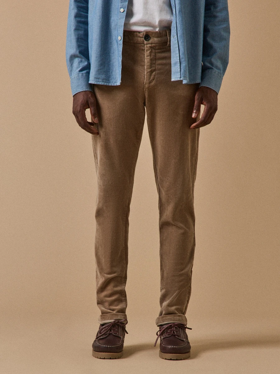 Chino velours regular homme