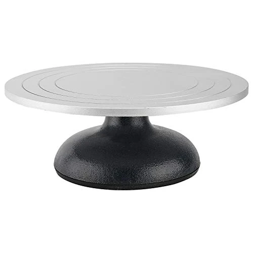 Homtone Tournette de potier de 30 cm de diamètre - Plaque pivotante pour sculpture en argile robuste - Entièrement en métal - Plateau tournant avec roulements à billes
