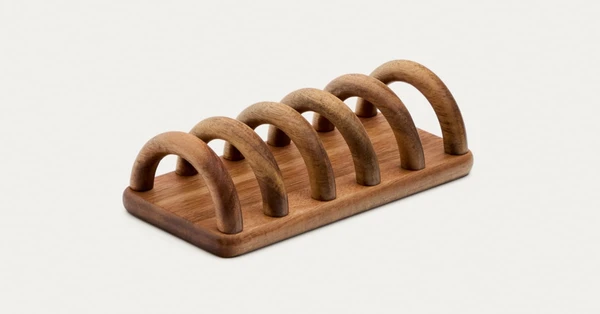 Porte-tartines Nukha en bois d'acacia FSC 100 % | Kave Home France